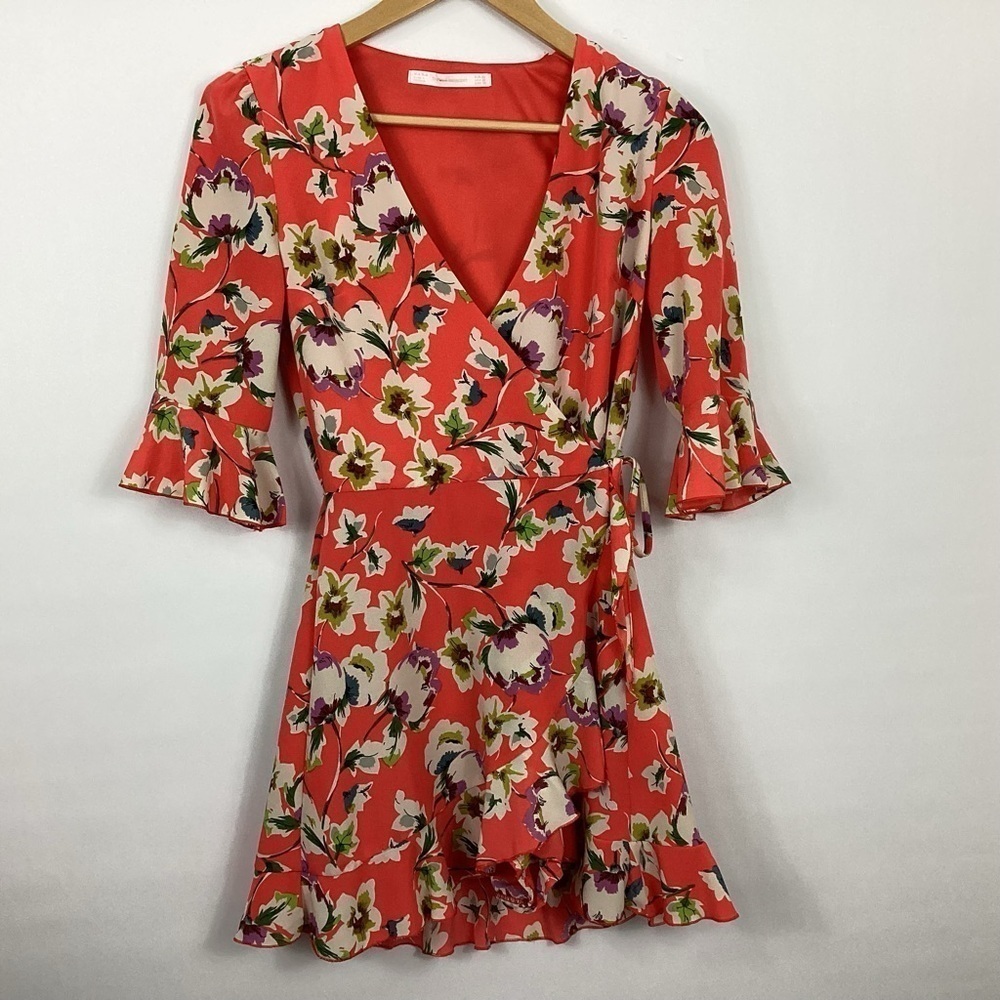 Zara Floral Wrap Romper Size XS